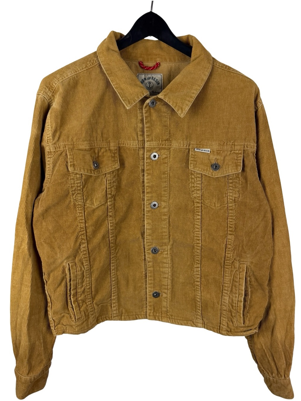 Mens Iron & Resin Handmade In USA Corduroy Button Down Shirt Jacket Size M
